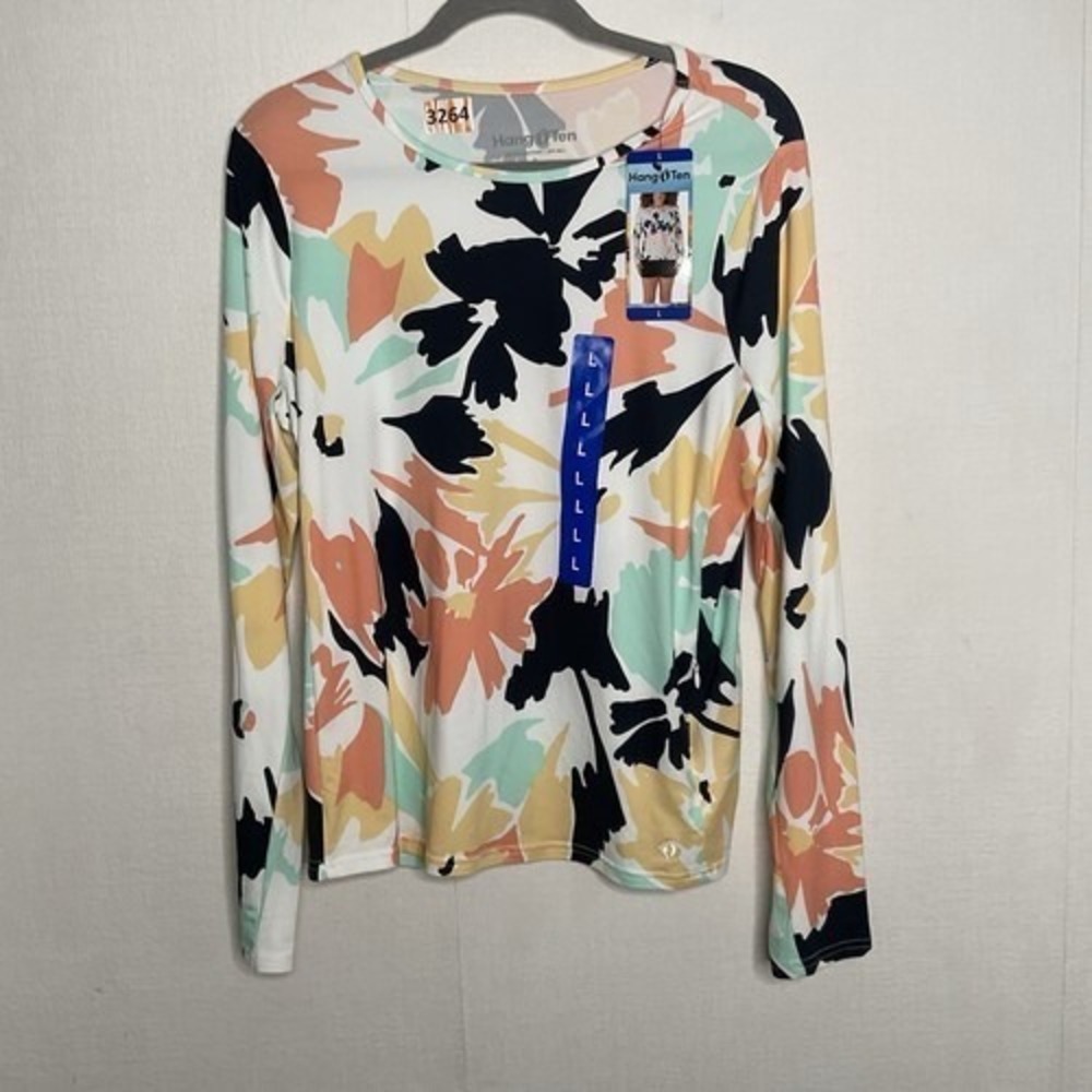 NWT Hang Ten UPF 50+ Long Sleeve Quick Dry T-Shirt Women L Vietnam